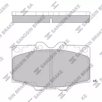 Тормозные колодки дисковые передняя ось SANGSIN SP1378