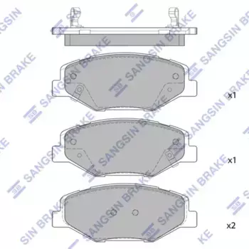 Тормозные колодки дисковые передняя ось SANGSIN SP1418