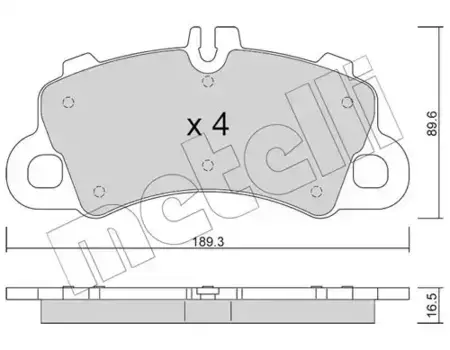 Тормозные колодки дисковые передняя ось METELLI 2212590