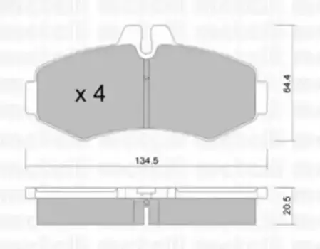 Тормозные колодки дисковые передняя ось METELLI 22-0573-0