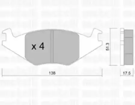 Тормозные колодки дисковые передняя ось METELLI 22-0047-0