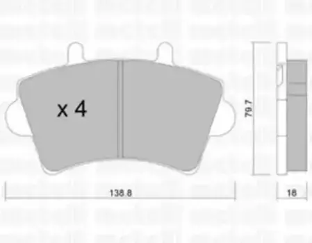 Тормозные колодки дисковые передняя ось METELLI 22-0545-0