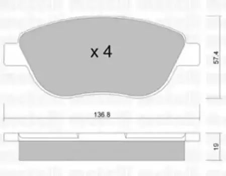 Тормозные колодки дисковые передняя ось METELLI 22-0322-1