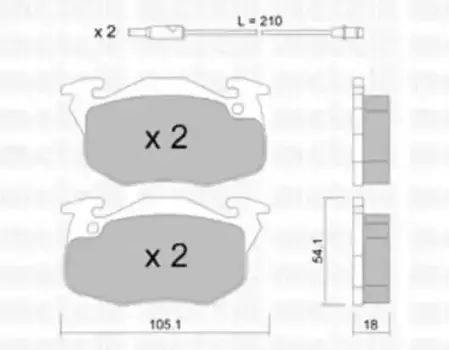 Тормозные колодки дисковые передняя ось METELLI 22-0037-0