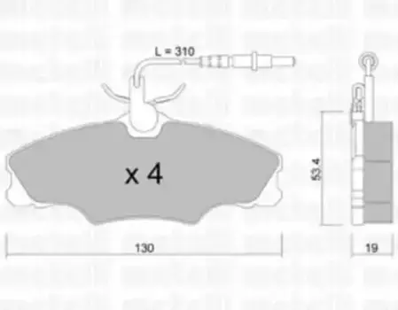 Тормозные колодки дисковые передняя ось METELLI 22-0213-0
