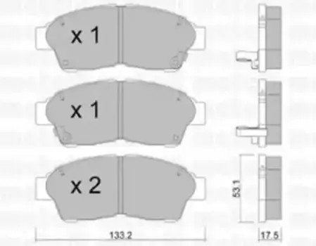Тормозные колодки дисковые передняя ось METELLI 22-0149-0