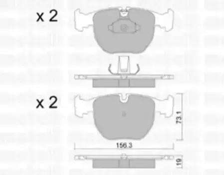 Тормозные колодки дисковые передняя ось METELLI 22-0559-0