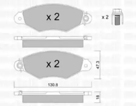 Тормозные колодки дисковые передняя ось METELLI 22-0253-0