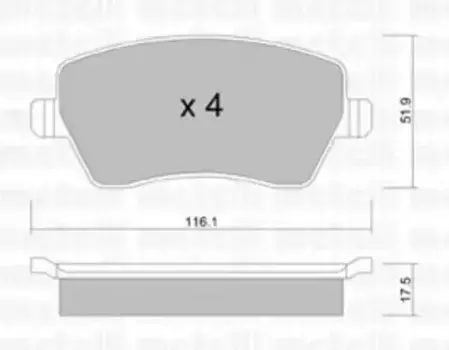Тормозные колодки дисковые передняя ось METELLI 22-0485-0