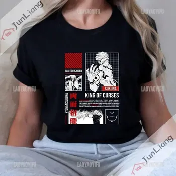 Футболка Choso в стиле ретро, футболка с аниме Jujutsu Kaisen, уличная одежда большого размера, футболка с короткими рукавами Megumi Gojo Saturo для унисекс L