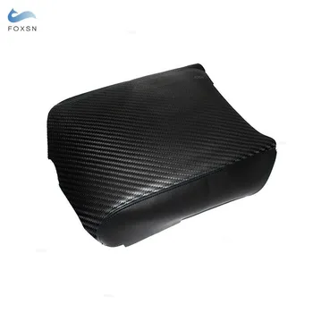 Мягкий кожаный чехол на подлокотник для Toyota Tundra 2007-2011 2012 2013, крышка подлокотника из углеродного волокна, центральный контрольный чехол red line