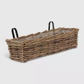 Подвесное кашпо Van der leeden Rattan серое 32х25х22 см (900554)