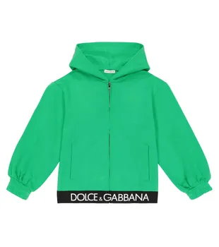 Хлопковая толстовка Dolce&Gabbana, зеленый
