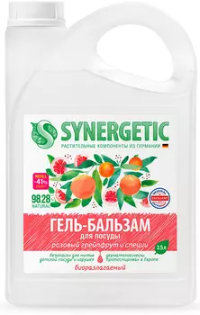 Средство для мытья посуды SYNERGETIC 103352, 3.5л, гель, Розовый грейпфрут и специи (0)
