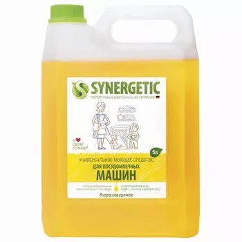 Средство для посудомоечной машины Synergetic ЭКО 95, 1 шт., 5л (607477)