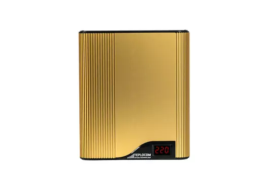 Стабилизатор напряжения Бастион TEPLOCOM ST-555-И gold, 555VA, EURO, золотистый (564) для котлов