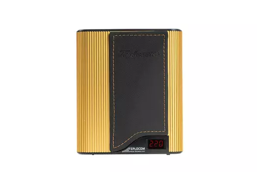 Стабилизатор напряжения Бастион TEPLOCOM ST-555-И Western gold black, 555VA, EURO, черный/золотой (579) для котлов