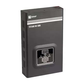 Стабилизатор напряжения EKF TITAN W-500, 500VA, EURO, черный