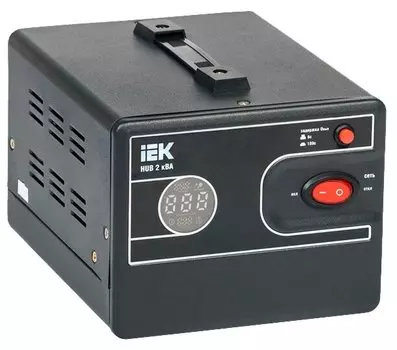 Стабилизатор напряжения IEK HUB, 2000 VA, черный (IVS21-1-002-13)