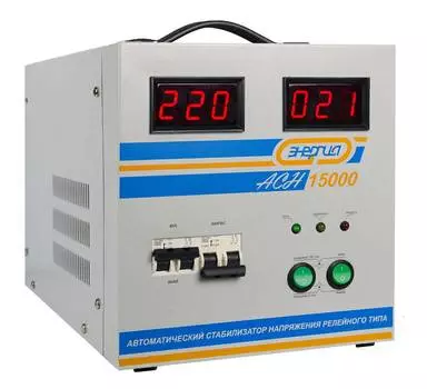 Стабилизатор напряжения Энергия АСН-15000, 15000 VA, 10.5 кВт, клеммная колодка, белый (Е0101-0094)