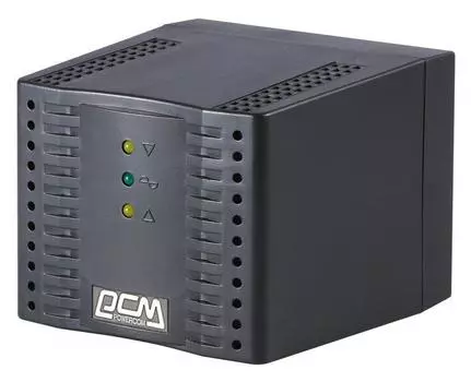 Стабилизатор напряжения Powercom TCA-1200, 1200 VA, 600 Вт, EURO, черный