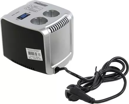 Стабилизатор напряжения Powerman AVS 1000C, 1000 VA, 500 Вт, EURO, серый