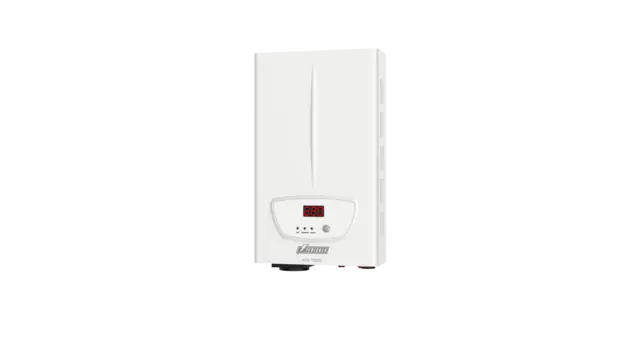 Стабилизатор напряжения Powerman AVS-1000S, 1000 VA, 1 кВт, EURO, белый