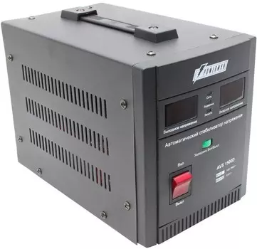 Стабилизатор напряжения Powerman AVS 1500D, 1500 VA, 750 Вт, EURO, черный