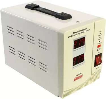 Стабилизатор напряжения Powerman AVS 2000D, 2000 VA, 2 кВт, EURO, белый