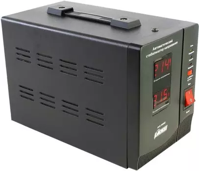 Стабилизатор напряжения Powerman AVS 2000D, 2000 VA, 2 кВт, EURO, черный