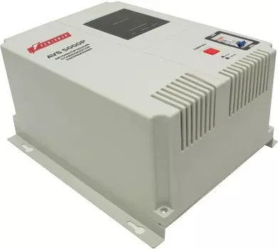 Стабилизатор напряжения Powerman AVS 5000P, 5000 VA, 5 кВт, клеммная колодка, белый