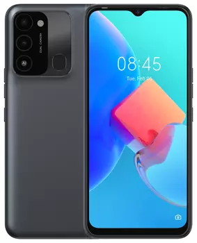 Смартфон Tecno Spark 8C, 6.6" 1612x720 IPS, Unisoc Tiger T606, 4Gb RAM, 64Gb, 3G/4G, NFC, Wi-Fi, BT, 2xCam, 2-Sim, 5000mAh, micro-USB, Android 11 (Go edition), черный магнит (KG5n)