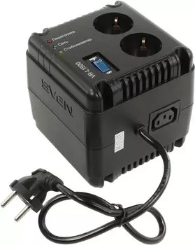 Стабилизатор напряжения Sven VR-L 1500, 1000 VA, 500 Вт, EURO, черный