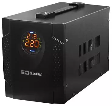 Стабилизатор напряжения TDM СНС1-1-1, 1000 VA, 1кВт, черный (SQ1203-0002)