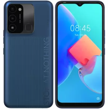 Смартфон Tecno Spark Go 2022, 6.52" 720x1600 IPS, MediaTek Helio A20, 2Gb RAM, 32Gb, 3G/4G, NFC, Wi-Fi, BT, 2xCam, 2-Sim, 5000 мА⋅ч, Micro-USB, Android 11 Go, синий (TCN-KG5M.32.ATBL)