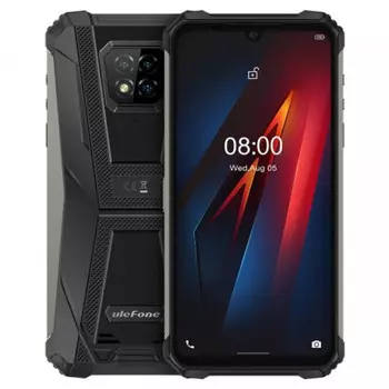 Смартфон Ulefone Armor 8, 6.1" 720x1560 IPS, MediaTek Helio P60, 4Gb RAM, 64Gb, 3G/4G, NFC, Wi-Fi, BT, 3xCam, 2-Sim, 5580 мАч, USB Type-C, Android 10, черный (ULF-ARX8-BK)