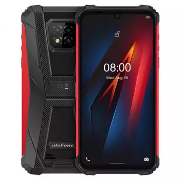 Смартфон Ulefone Armor 8, 6.1" 720x1560 IPS, MediaTek Helio P60, 4Gb RAM, 64Gb, 3G/4G, NFC, Wi-Fi, BT, 3xCam, 2-Sim, 5580 мА⋅ч, USB Type-C, Android 10, красный (ULF-ARX8-RD)