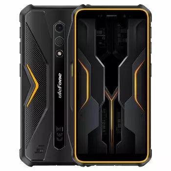 Смартфон Ulefone Armor X12 Pro, 5.45" 1440x720 IPS, MediaTek Helio G36, 4Gb RAM, 64Gb, 3G/4G, NFC, Wi-Fi, BT, Cam, 2-Sim, 4.86 А·ч, USB Type-C, Android 13, черный/оранжевый, ударопрочный корпус (6937748735519)
