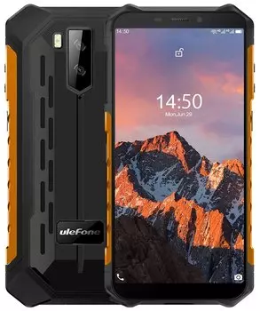 Смартфон Ulefone Armor X5 Pro, 5.5" 720x1440 IPS, MediaTek Helio A25, 4Gb RAM, 64Gb, 3G/4G, NFC, Wi-Fi, BT, 2xCam, 2-Sim, 5000 мАч, Micro-USB, Android 10, черный/оранжевый, ударопрочный корпус (ULF-ARX5PRO-OR)