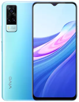 Смартфон Vivo Y31, 6.58" 2408x1080 IPS, Qualcomm Snapdragon 662, 4Gb RAM, 64Gb, 3G/4G, NFC, Wi-Fi, BT, 3xCam, 2-Sim, 5000mAh, USB Type-C, Android 11, голубой (5657474)