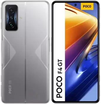 Смартфон Xiaomi POCO F4 GT, 6.67" 1080x2400 AMOLED, Qualcomm Snapdragon 8 Gen1, 8Gb RAM, 128Gb, 3G/4G/5G, NFC, Wi-Fi, BT, 3xCam, 2-Sim, 4700 мА⋅ч, USB Type-C, Android 12, серебристый (39521)