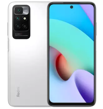 Смартфон Xiaomi Redmi 10 2022, 6.5" 1080x2400 IPS, MediaTek Helio G88, 4Gb RAM, 64Gb, 3G/4G, NFC, Wi-Fi, BT, 4xCam, 2-Sim, 5000 мА⋅ч, USB Type-C, Android 11, белый (36704)