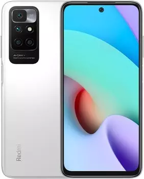 Смартфон Xiaomi Redmi 10, 6.5" 1080x2400 IPS, MediaTek Helio G88, 4Gb RAM, 128Gb, 3G/4G, NFC, Wi-Fi, BT, 4xCam, 2-Sim, 5000mAh, USB Type-C, Android 11, белый (35230)