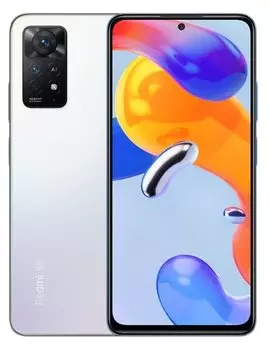 Смартфон Xiaomi Redmi Note 11 Pro 5G, 6.67" 1080x2400 AMOLED, Qualcomm Snapdragon 695, 8Gb RAM, 128Gb, 3G/4G/5G, NFC, Wi-Fi, BT, 3xCam, 2-Sim, 5000mAh, USB Type-C, Android 11, белый (2201116SG/38125)