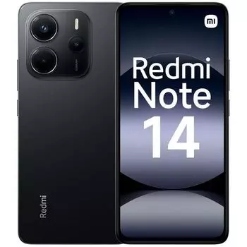 Смартфон Xiaomi Redmi Note 14, 6.67" 2400x1080 AMOLED, MediaTek Helio G99 Ultra, 8Gb RAM, 256Gb, 3G/4G, NFC, Wi-Fi, BT, 3xCam, 2-Sim, 5500 мАч, USB Type-C, Android 14, черный (60833)