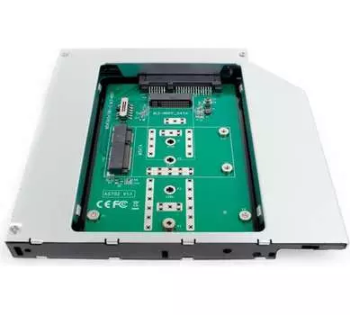 Сменный бокс AgeStar SMNF2S, для 2.5" HDD/SSD/М.2/mSATA, черный (SMNF2S)