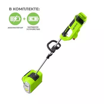 Снегоуборщик GreenWorks GD40SSK2, электрический, аккумуляторный, 7кг (2600807UA)