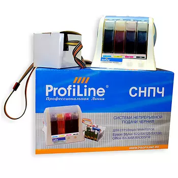 СНПЧ ProfiLine PL-CISS-T1281- T1284 для Epson S22/SX125/SX130/Office BX305F/BX305FW (4x80мл)