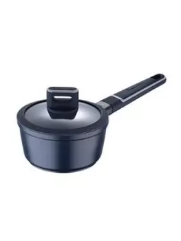 Сотейник Bergner BGMP-7977 INDIGO MASTERPRO 16 см, алюминий, антипригарное покрытие, съемная ручка, серый с крышкой