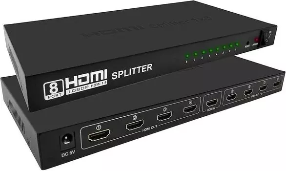Сплиттер аудио-видео PREMIER, 1xHDMI(19F)-8xHDMI(19F) v1.4, 1920x1080 (5-872-8)